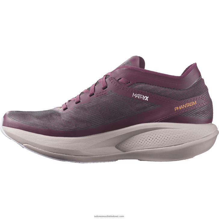 Grape Wine/Quail/Purple Heather 0600F743 Women's Running Shoes - Phantasm Salomon