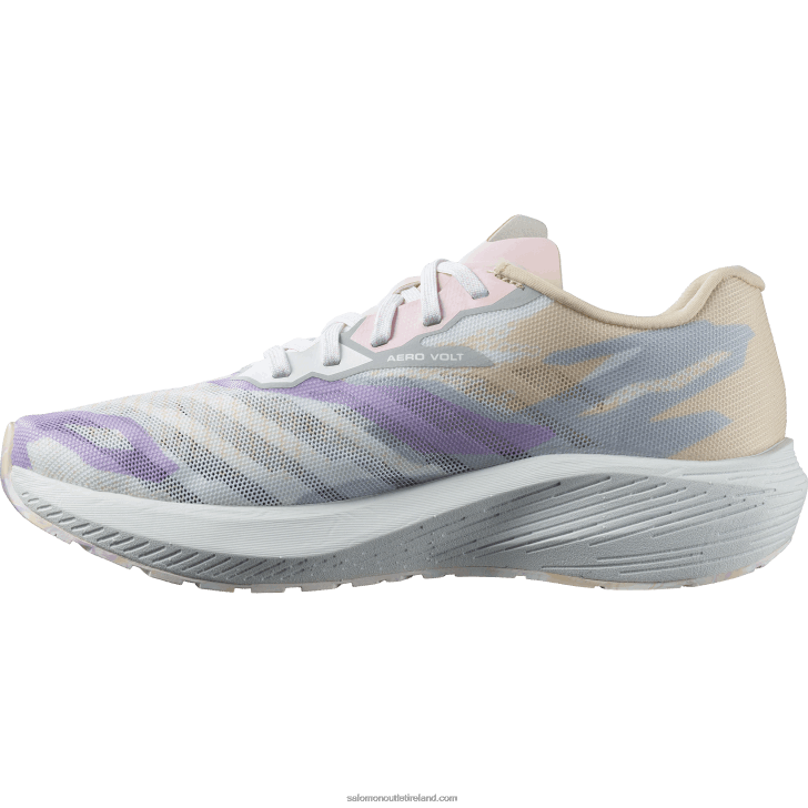 Tender Peach/Pearl Blue/White 0600F754 Women's Running Shoes - Aero Volt Salomon