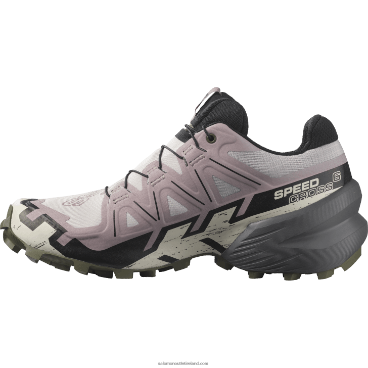 Ashes Of Roses/Black/Olive Night 0600F1515 Women's Trail Running Shoes - Speedcross 6 Gore-Tex Salomon