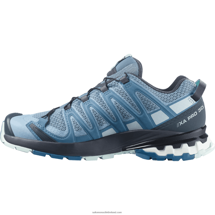 Ashley Blue/Ebony/Opal Blue 0600F1535 Women's Trail Running Shoes - Xa Pro 3D V8 Salomon