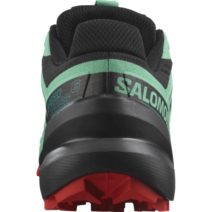 Black/Biscay Green/Fiery Red 0600F1503 Women's Trail Running Shoes - Speedcross 6 Salomon