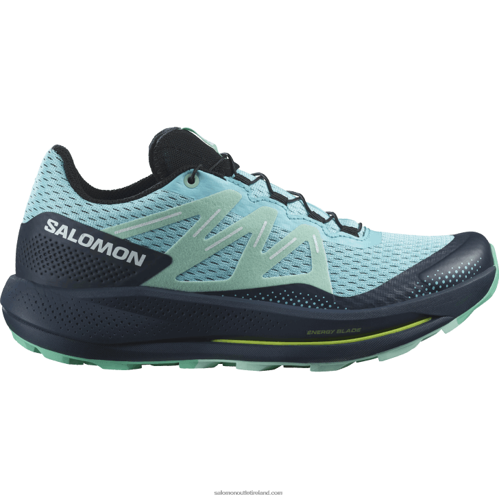 Blue Radiance/Carbon/Yucca 0600F1513 Women's Trail Running Shoes - Pulsar Trail Salomon