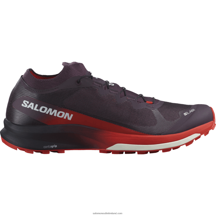 Plum Perfect/Fiery Red/White 0600F1508 Women's Trail Running Shoes - S/Lab Ultra 3 Salomon