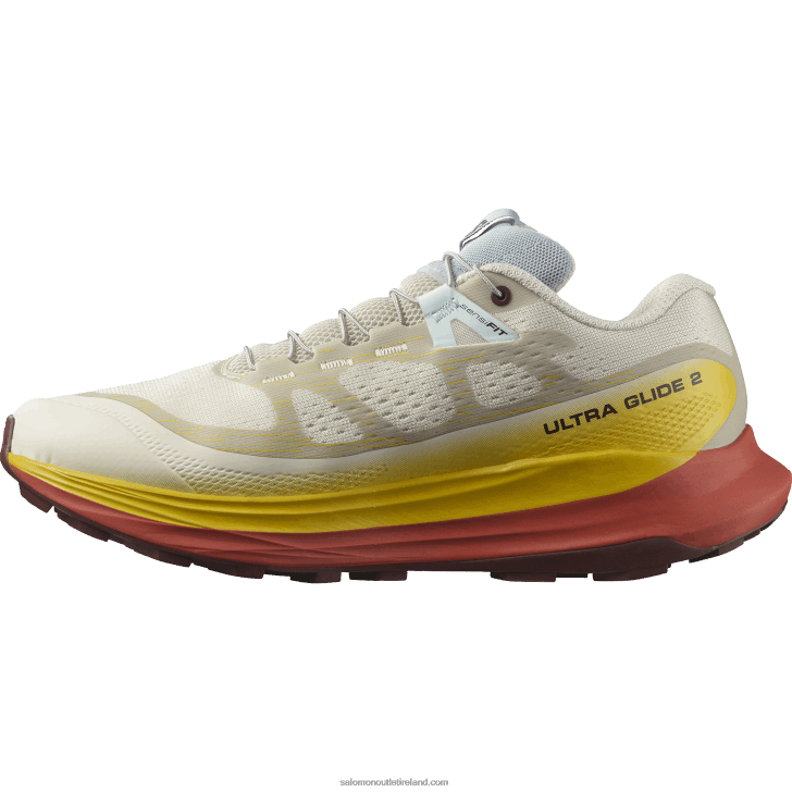 Rainy Day/Freesia/Hot Sauce 0600F1491 Women's Trail Running Shoes - Ultra Glide 2 Salomon