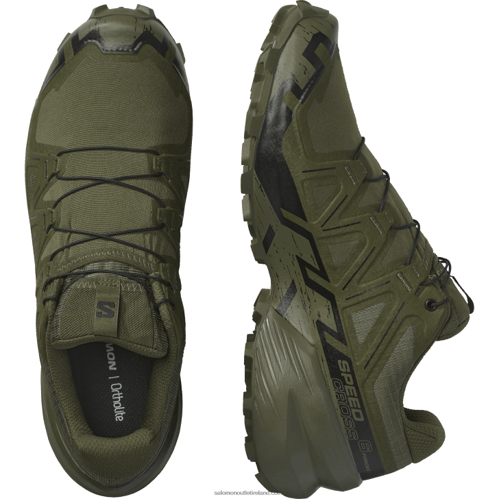 Ranger Green/Black 0600F803 Women's Trail Running Shoes - Speedcross 6 Forces Salomon