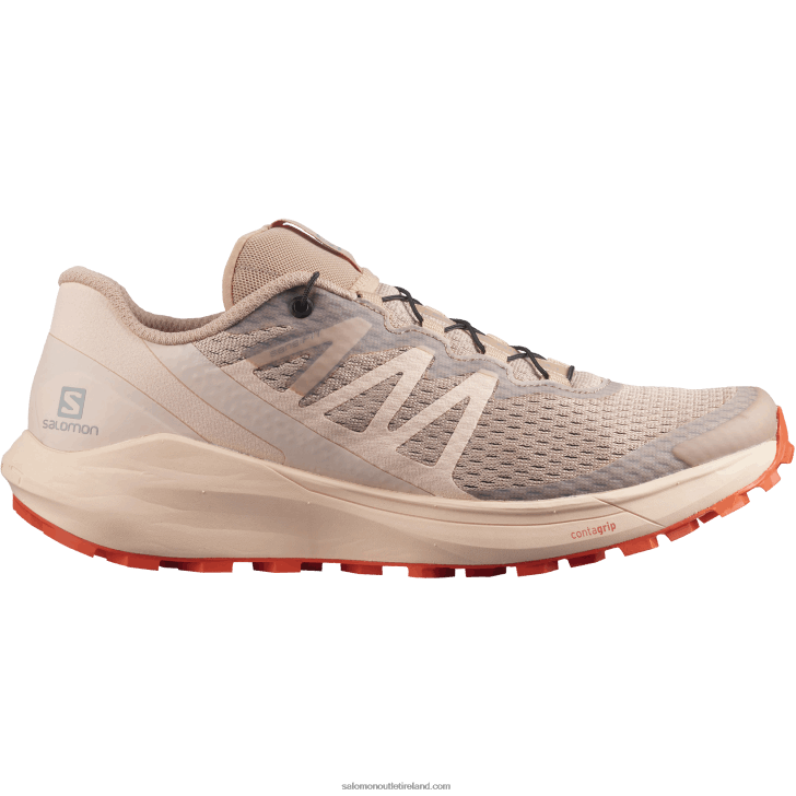 Sirocco/Peachy Keen/Red Orange 0600F1536 Women's Trail Running Shoes - Sense Ride 4 Salomon