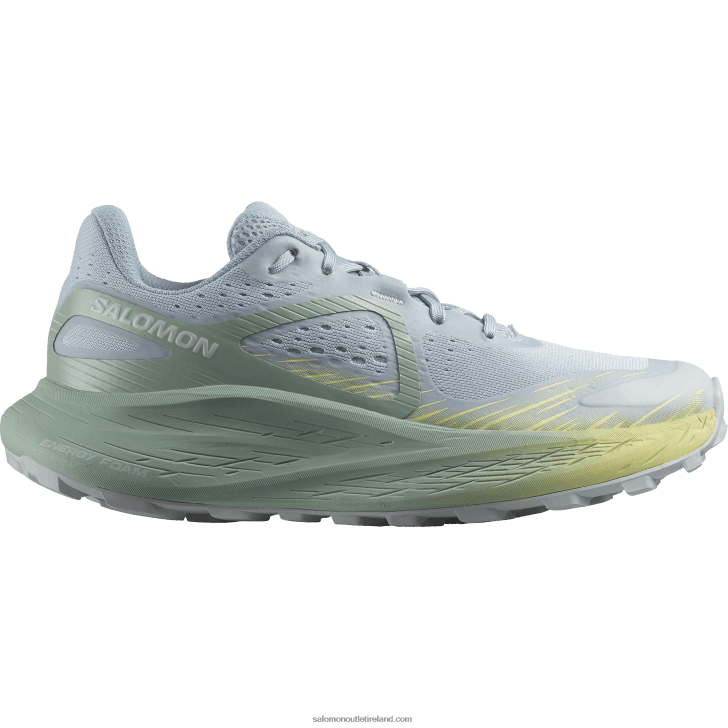 Stone Blue/Granite Green/Pearl Blue 0600F1501 Women's Trail Running Shoes - Glide Max Tr Salomon