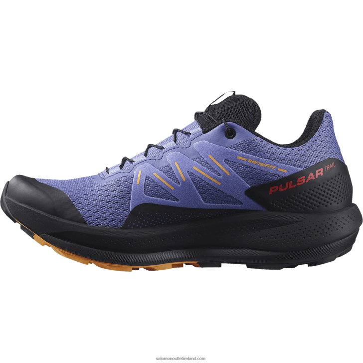Velvet Morning/Black/Blazing Orange 0600F1510 Women's Trail Running Shoes - Pulsar Trail Salomon