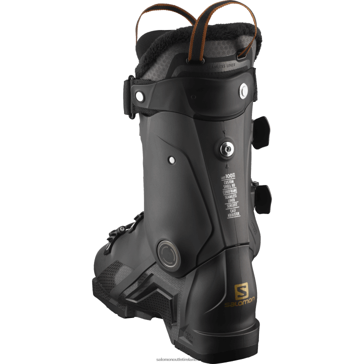 Belluga Metallic/Black/Copper Metallic 0600F1031 Women's On-Piste Skis - S/Pro Mv 90 Salomon