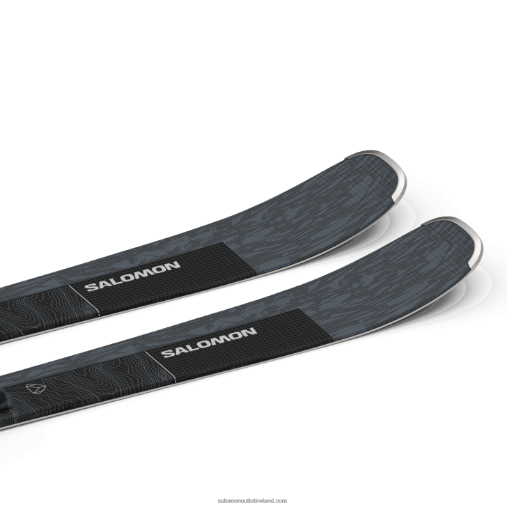 Bering Sea Metallic/Black/Silver 0600F1026 Women's All-Mountain Ski Package - Stance 80 (And M11) Salomon