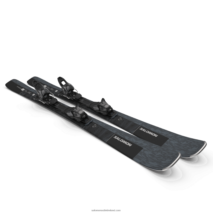 Bering Sea Metallic/Black/Silver 0600F1026 Women's All-Mountain Ski Package - Stance 80 (And M11) Salomon