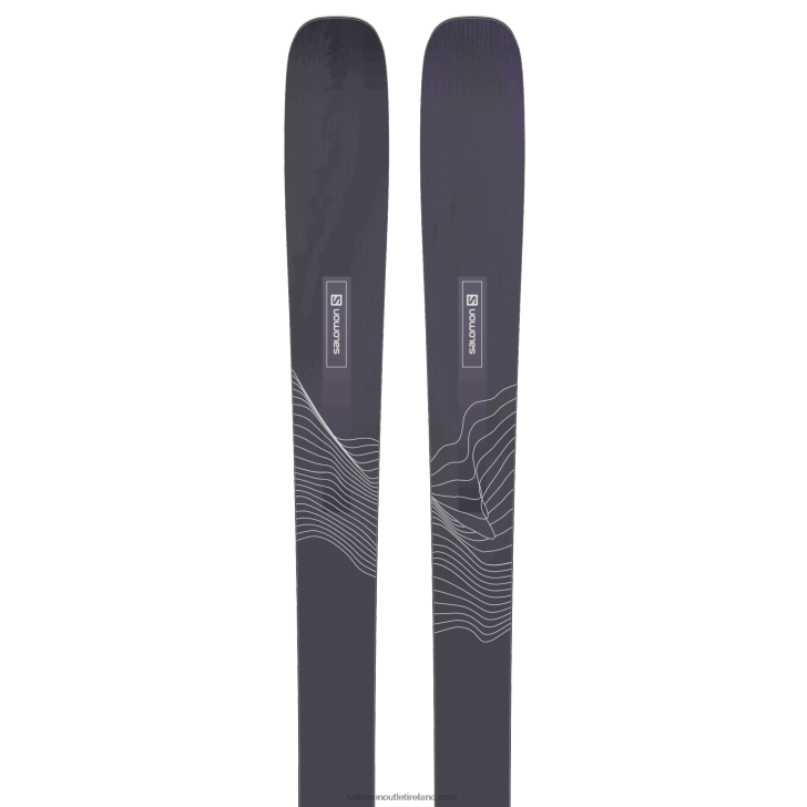 Black 0600F1004 Women's All-Mountain Skis - Stance 88 Salomon