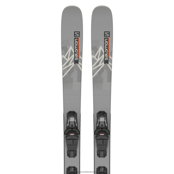 Storm Gray/Black/Flame 0600F1018 Women's Freestyle Ski Package - Qst Spark (And M10) Salomon