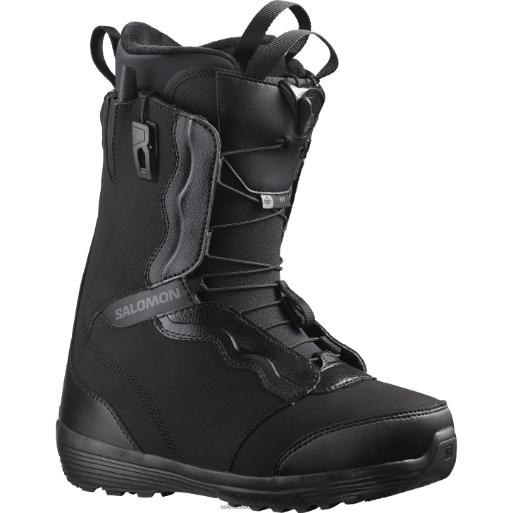 Black/Asphalt 0600F1323 Women's Snowboard Boots - Ivy Salomon