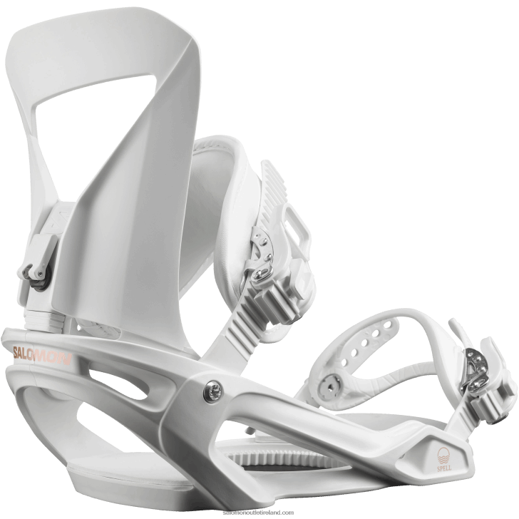 White 0600F1422 Women's Snowboard Bindings - Spell Salomon