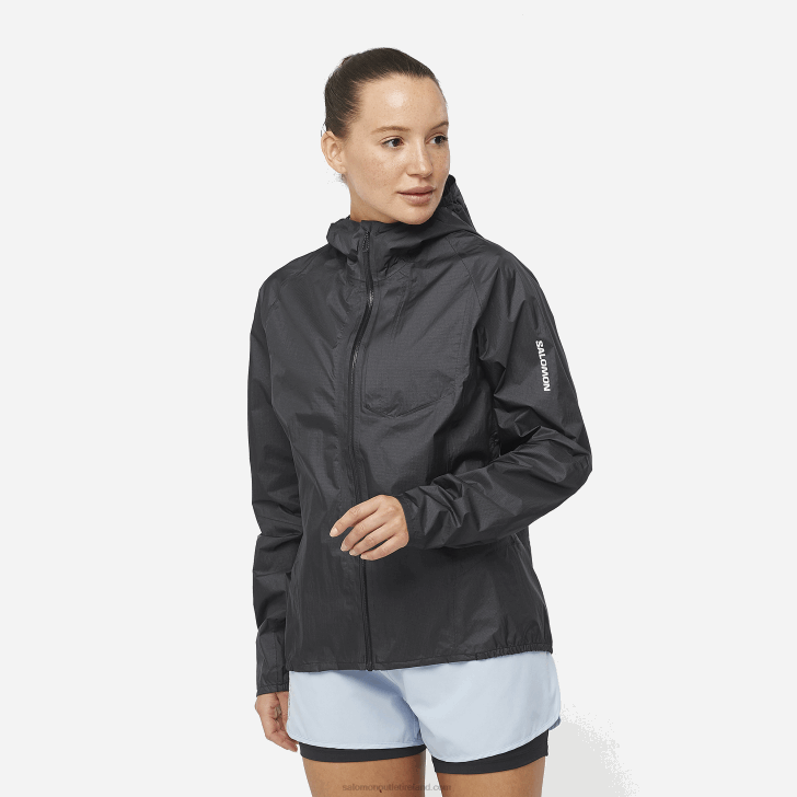 Deep Black 0600F838 Women's Shell Jacket - Bonatti Waterproof Salomon