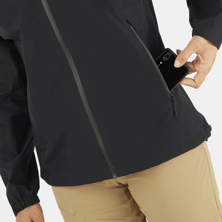 Deep Black 0600F845 Women's Shell Jacket - Outline Gore-Tex 2.5L Salomon