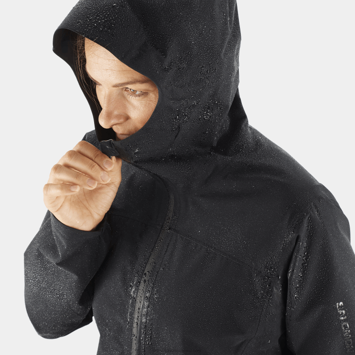 Deep Black 0600F845 Women's Shell Jacket - Outline Gore-Tex 2.5L Salomon