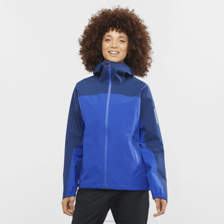 Nautical Blue/Navy Peony 0600F847 Women's Shell Jacket - Outline Gore-Tex 2.5L Salomon