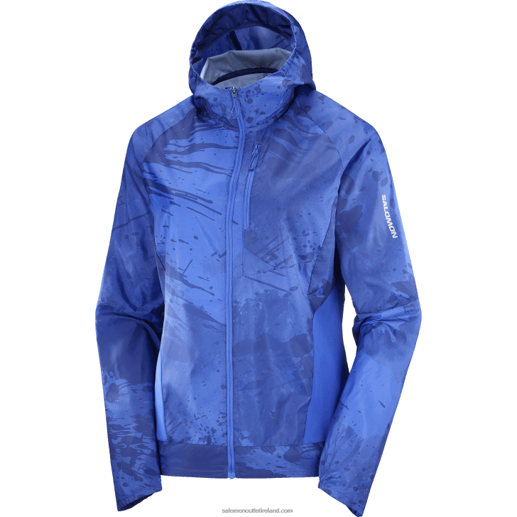 Navy Peony/Nautical Blue/Ao 0600F857 Women's Wind Jacket - Bonatti Cross Wind Salomon