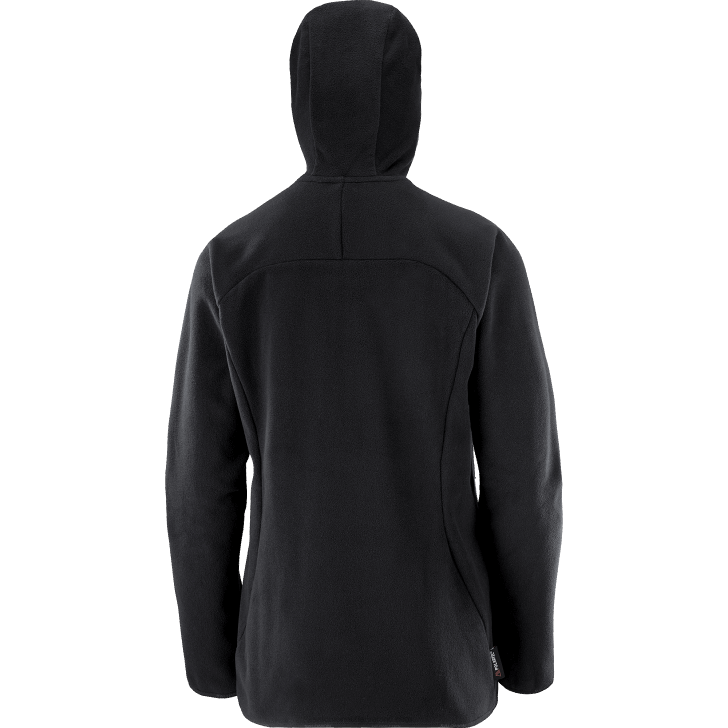 Deep Black 0600F861 Women's Midlayer Jacket Hoodie - Outline Polartec Salomon