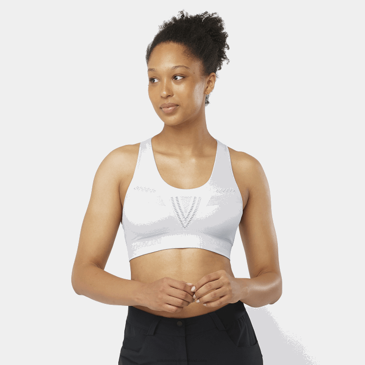 Oyster Mushroom/Heather 0600F941 Women's Sports Bra - Essential Move On Seamless Salomon