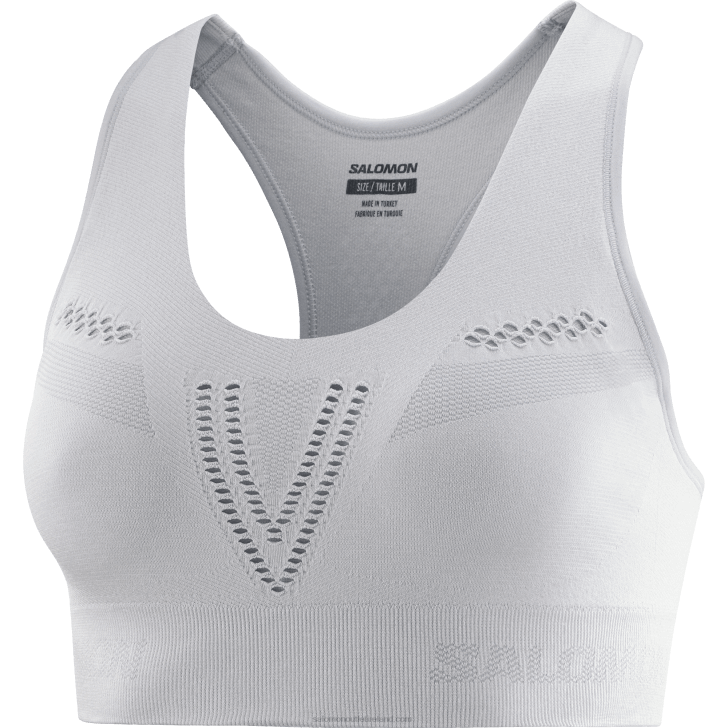 Oyster Mushroom/Heather 0600F941 Women's Sports Bra - Essential Move On Seamless Salomon