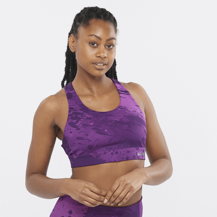 Sparkling Grape/Ao 0600F937 Women's Sports Bra - Cross Run Salomon